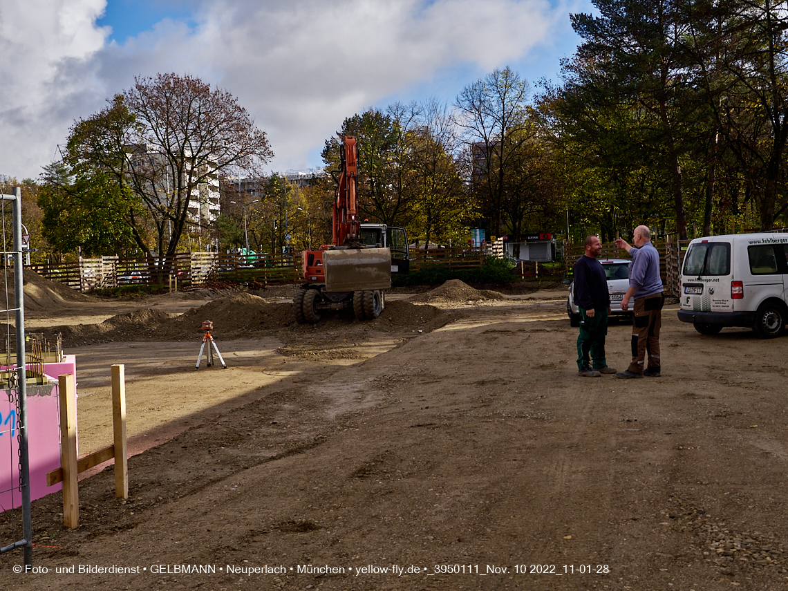10.11.2022 - Baustelle an der Quiddestraße Haus für Kinder in Neuperlach